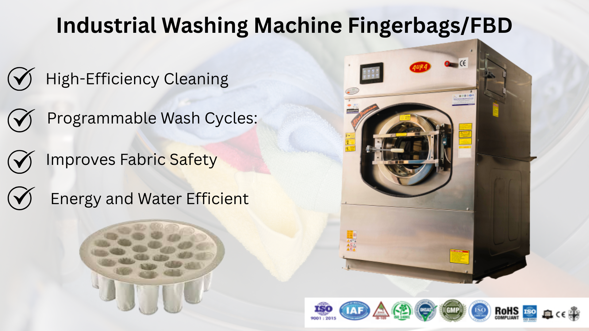 Industrial Washing Machine Fingerbags FBD